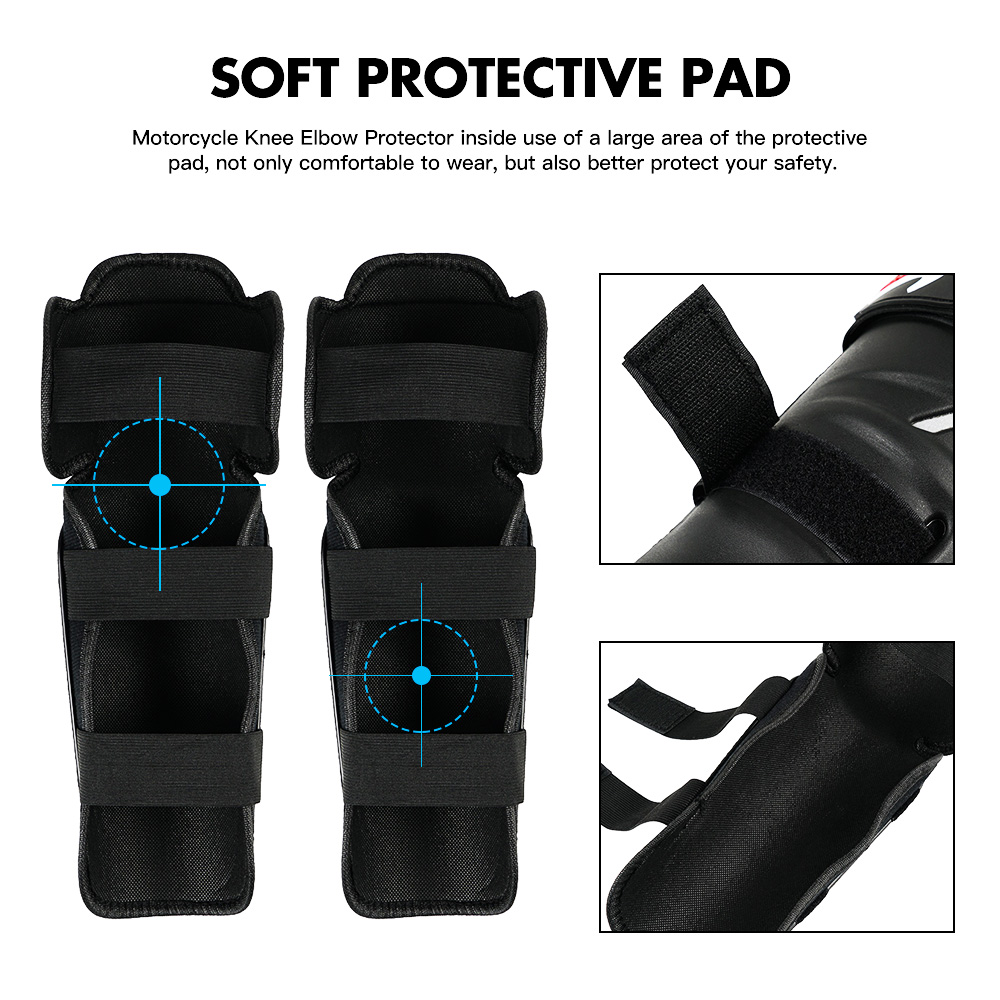 MX Motocross Knee Elbow Armour Pads Shin Protect Adult Dirt Bike Racing