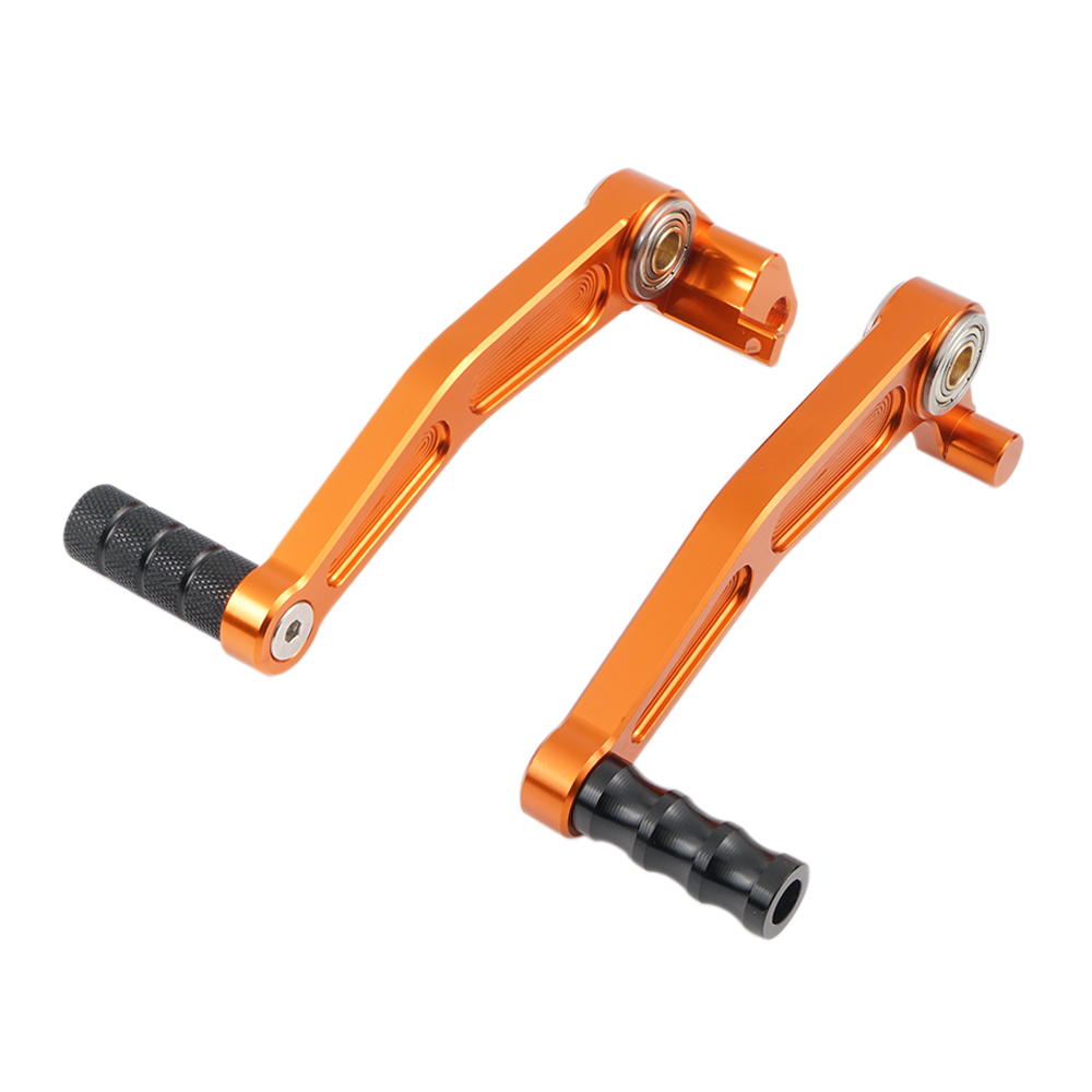 Pair Brake Gear Shift Pedal Lever Orange For KTM 125 200 390 Duke 125